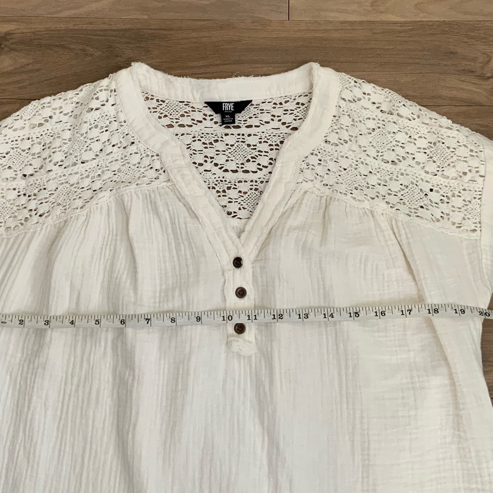 Frye Gauze Off White Top - Picture 3 of 4